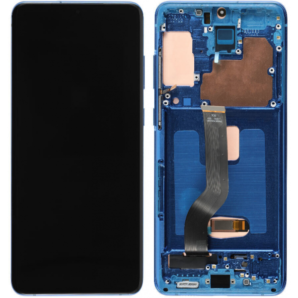 N113 Pantalla Completa Original Con Marco Para Samsung Galaxy S20 Plus 4G/5G G985/G986 (azul Oscuro)
