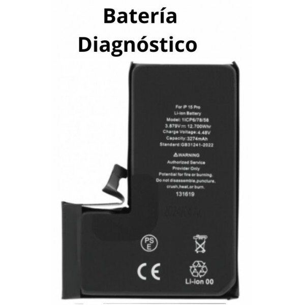 Bateria Diagnóstico Para iPhone 15 Pro Con Capacidad Aumentada Y Fácil