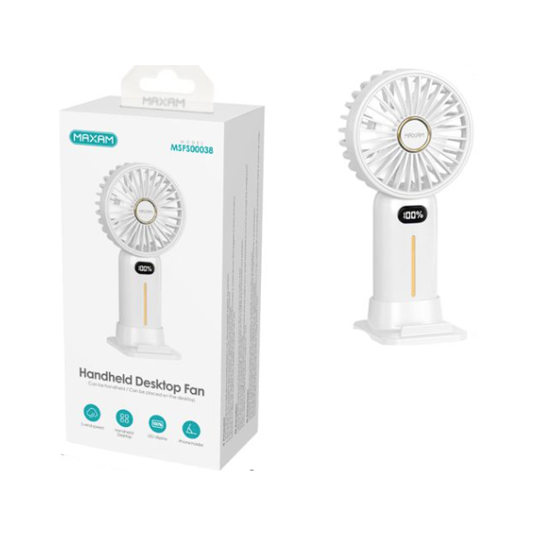 Fs-1000 Maxam Ventilador De Sobremesa Digital Inteligente Con Cable USB
