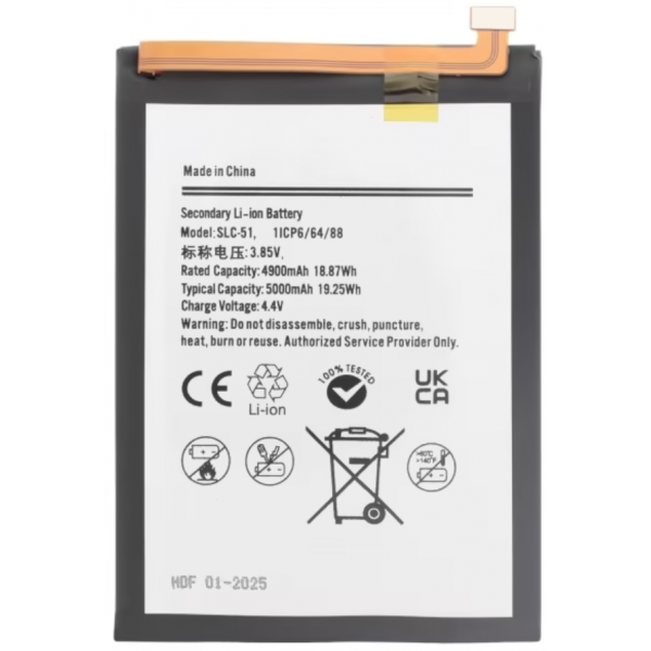N12 Bateria Litio SLC-51 Para Samsung Galaxy A057F / A05S De 5000mAh