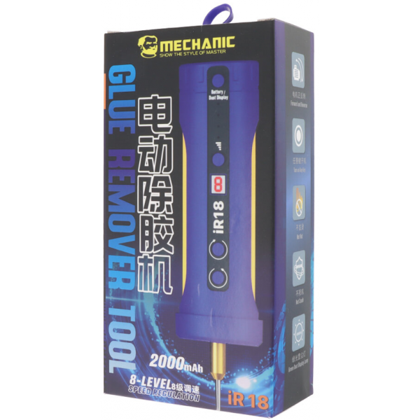 MECHANIC IR18Removedor De Gel Para Pantalla De Teléfono Móvil, Cortador De Gel Duro Recargable, 8 En 1