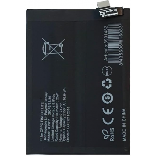 Bateria Litio BLP811 Original Para Find X3 Lite...