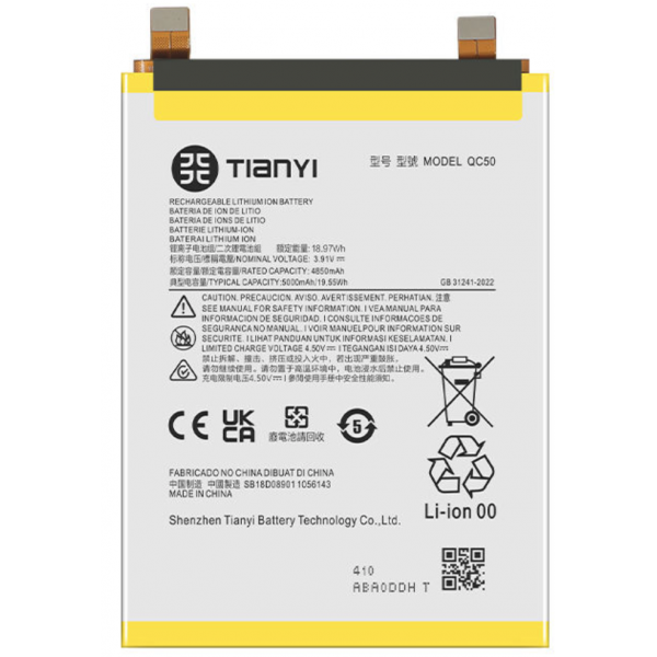 N92 Batería Litio QC50 Para Motorola Moto Edge...