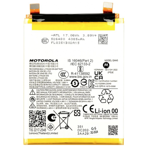 N319 Bateria Litio QM50 Para Motorola Moto Edge...