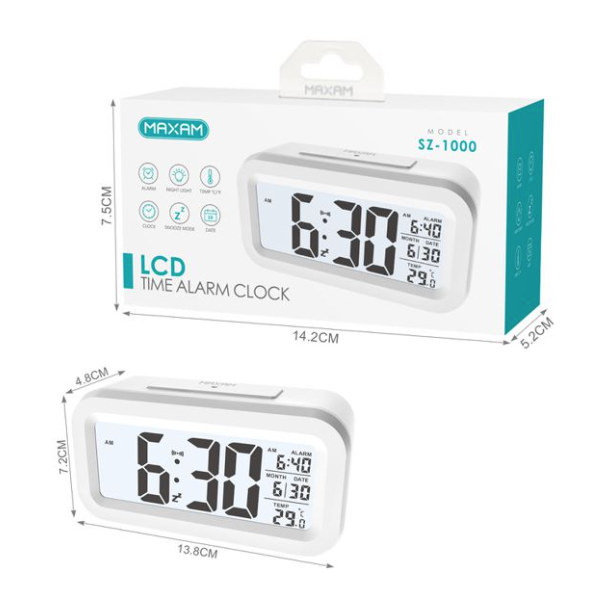 SZ-1000 Reloj Eléctrico Blanco