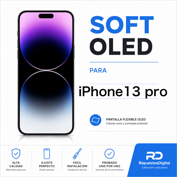 Pantalla OLED Flexible (Soft) IC Transferible para iPhone...