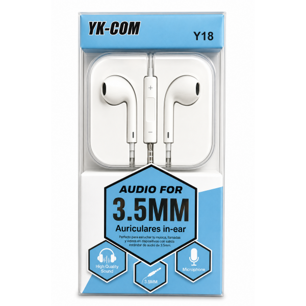 N67 Cascos / Auriculares Conector Jack 3.5mm Tipo IPhone...