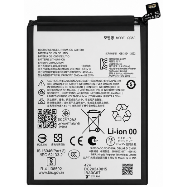[N211] Batería QG50 para Motorola Moto G35 5G (XT2433)