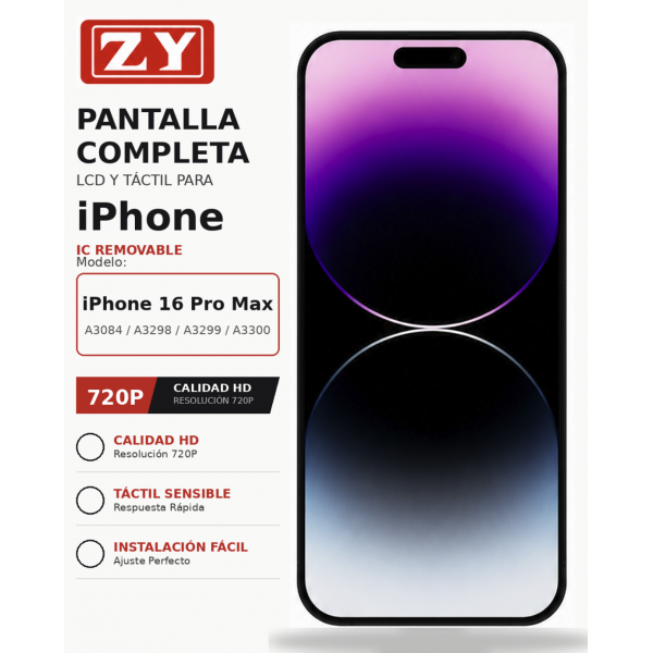 [N85] Pantalla Completa ZY 720p HD+ INCELL IC Removible...