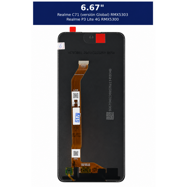 N69 Pantalla Original Sin Marco para Realme C71 Global...