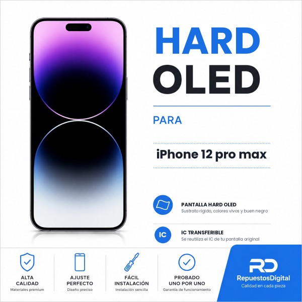Ecra Hard OLED IC Transferivel Para iPhone 12 Pro Max 6,7...