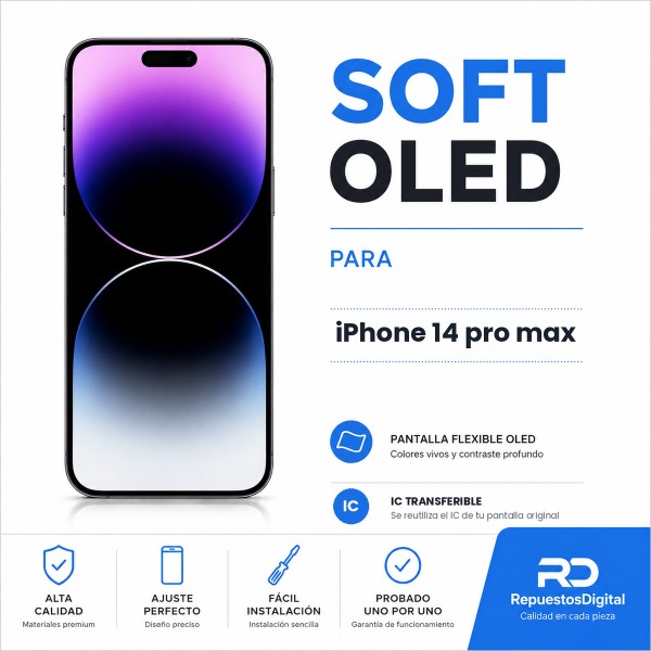 Pantalla OLED Flexible Soft IC Transferible Para iPhone...