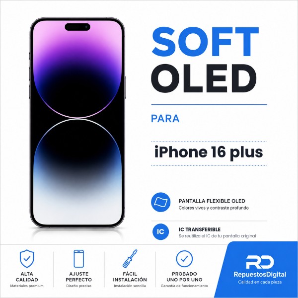 Pantalla OLED Flexible Soft IC Transferible Para iPhone...