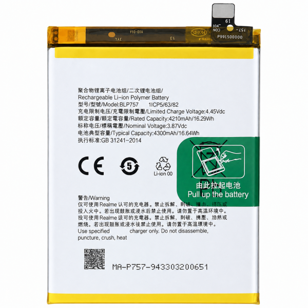 [B229] Batería BLP757 para Realme 6 RMX2001 / RMX2003 /...