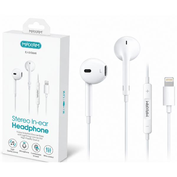 N136 Auscultadores Estéreo In-Ear MAXAM EJ-0106MI com...