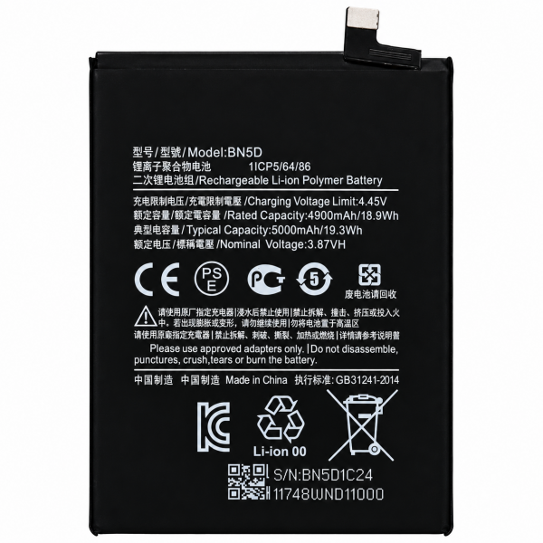 [B402.2] Batería BN5D 5.000 mAh para Xiaomi...