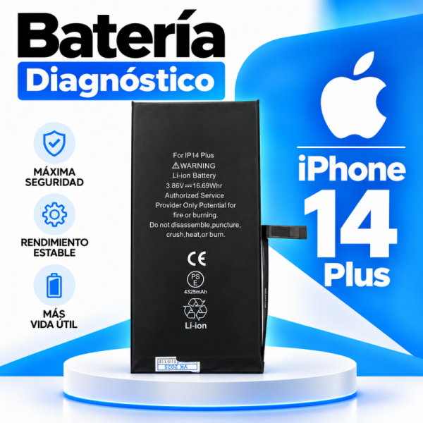Bateria Interna de Lítio 4.325 mAh para iPhone 14 Plus -...