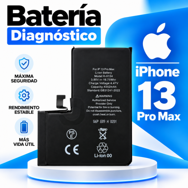 Batería Interna de Litio 4.352 mAh para iPhone 13 Pro Max...