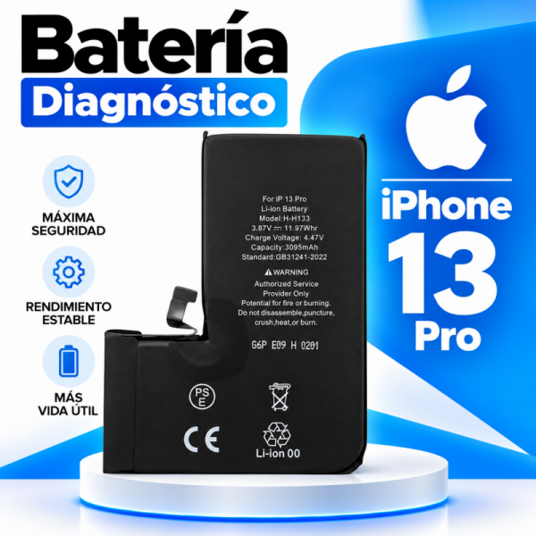 Batería Interna de Litio 3.095 mAh para iPhone 13 Pro -...