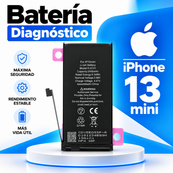 Batería Interna de Litio 2.406 mAh para iPhone 13 Mini -...