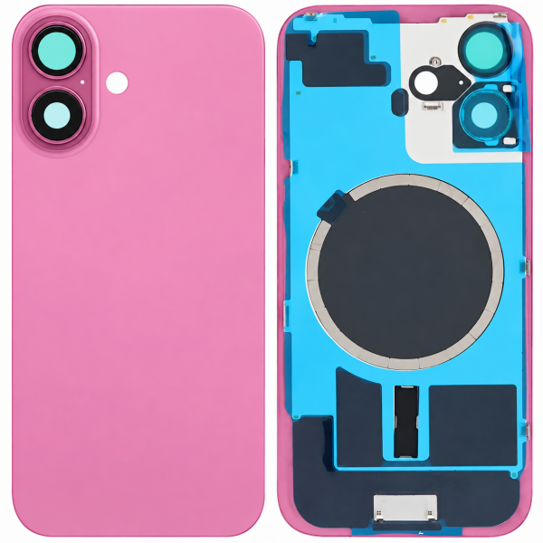 Tapa Trasera con Lente y Soportes iPhone 16