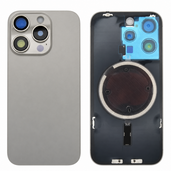 Tapa Trasera con Lente y Soportes iPhone 15 Pro