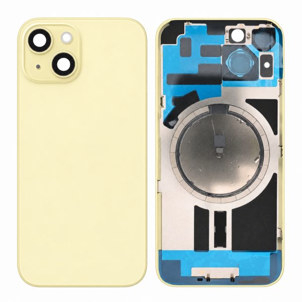 Tapa Trasera con Lente y Soportes iPhone 15