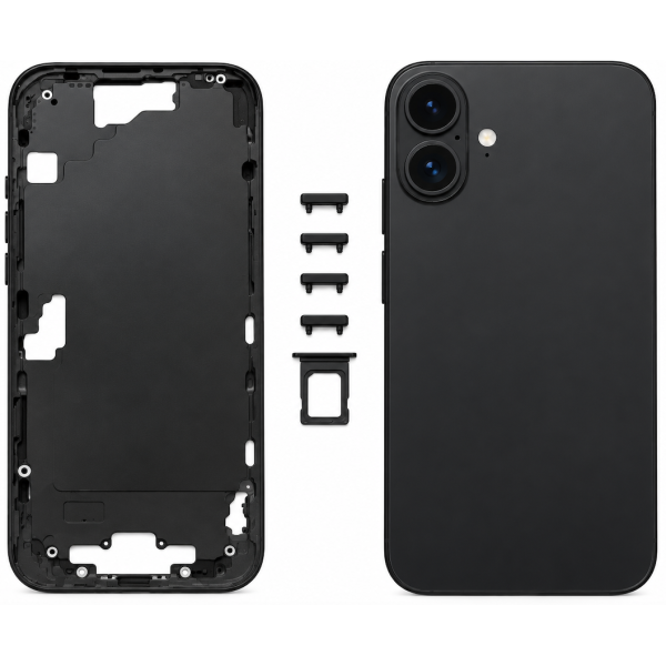 Carcasa Intermedia con Tapa Trasera y Lente para iPhone 16