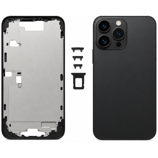 Carcasa Intermedia con Tapa Trasera y Lente para iPhone...