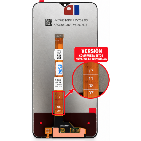 N4 Pantalla Completa sin marco Para Vivo Y33S / Y35 /...