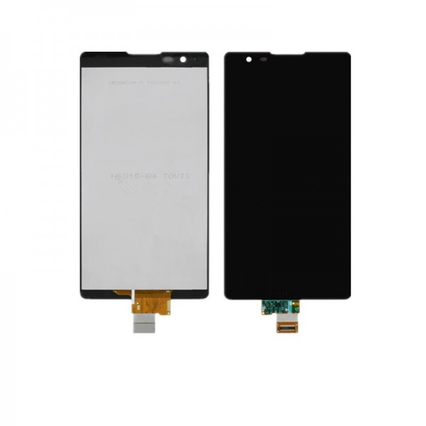 Pantalla completa (LCD/display + digitalizador/táctil) negra con carcasa frontal y marco para LG X Power, K220