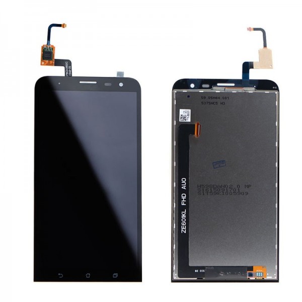 Pantalla completa (LCD/display + digitalizador/táctil) negra para Asus Zenfone 2 Laser, ZE601KL