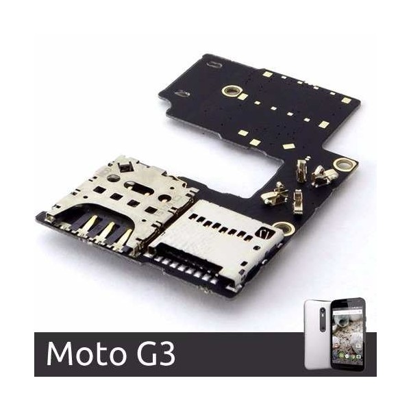 Flex Lector SIM+Lector Tarjeta SD para Moto G3 Xt1541 Xt1542